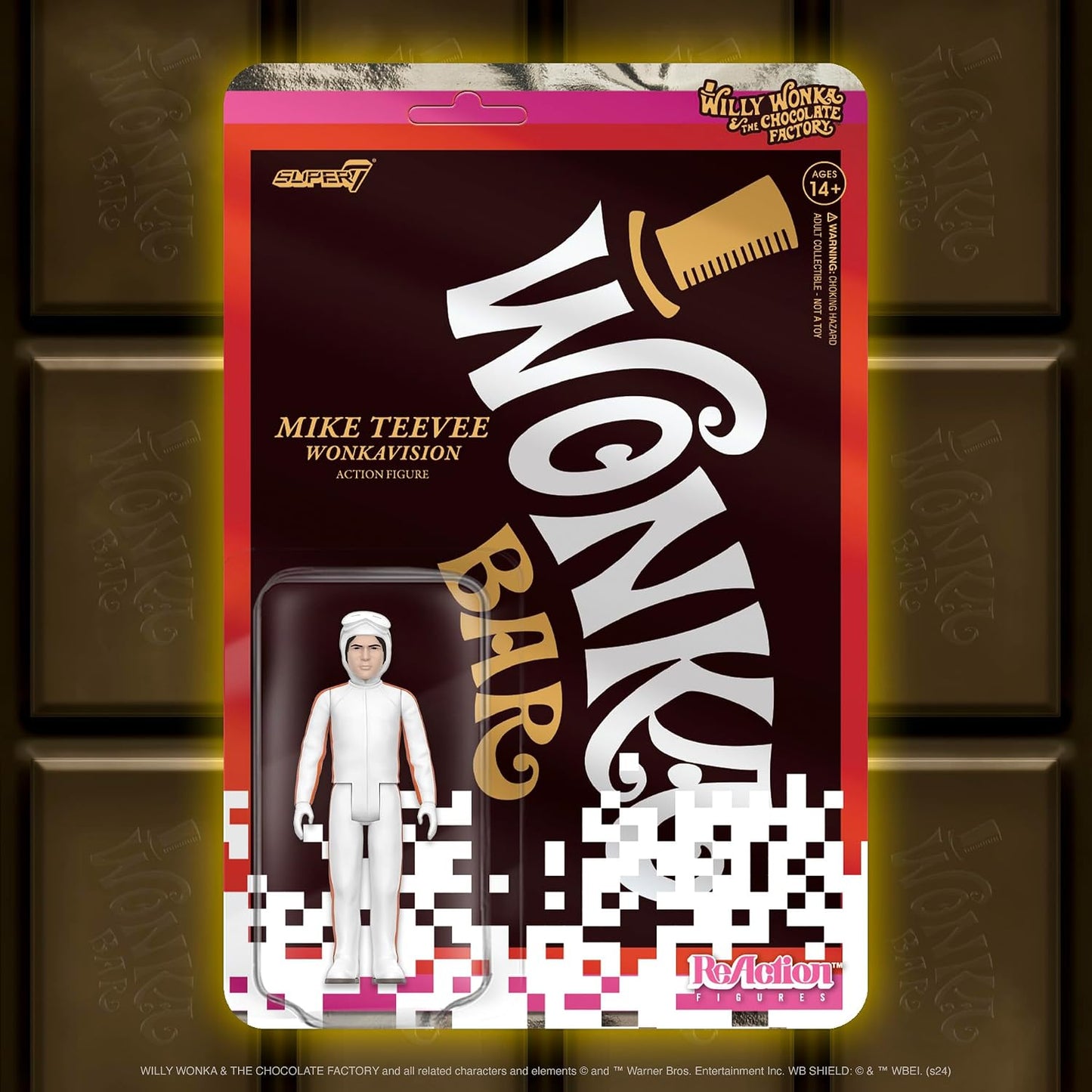 Super7 Willy Wonka and The Chocolate Factory Mike Teevee White Suit - 3.75" Willy Wonka Action Figure Classic Movie Collectibles and Retro Toys