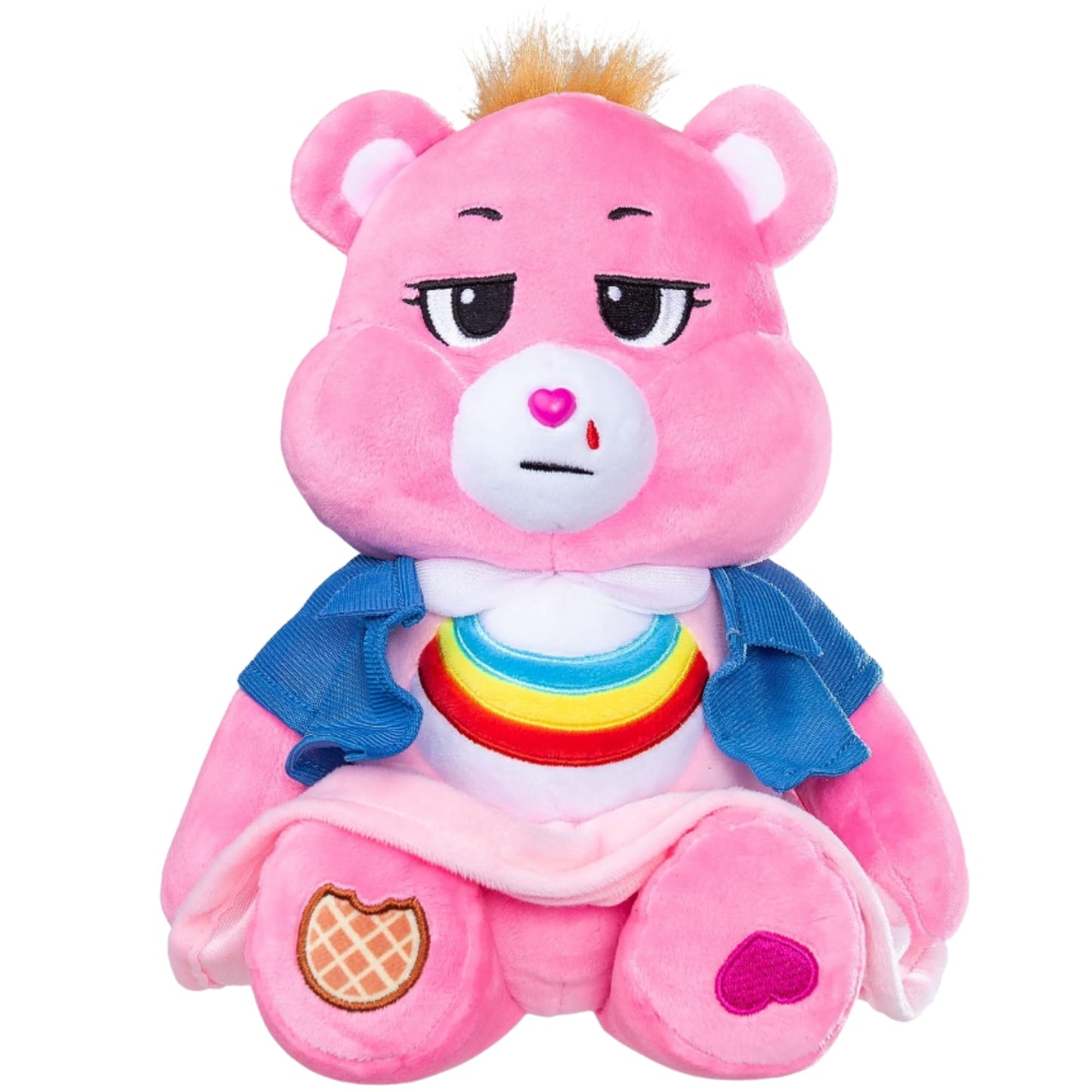Basic Fun Care Bears x Stranger Things Cheer Bear as Eleven Plush, Limited Edition Collectible Fashions for Home