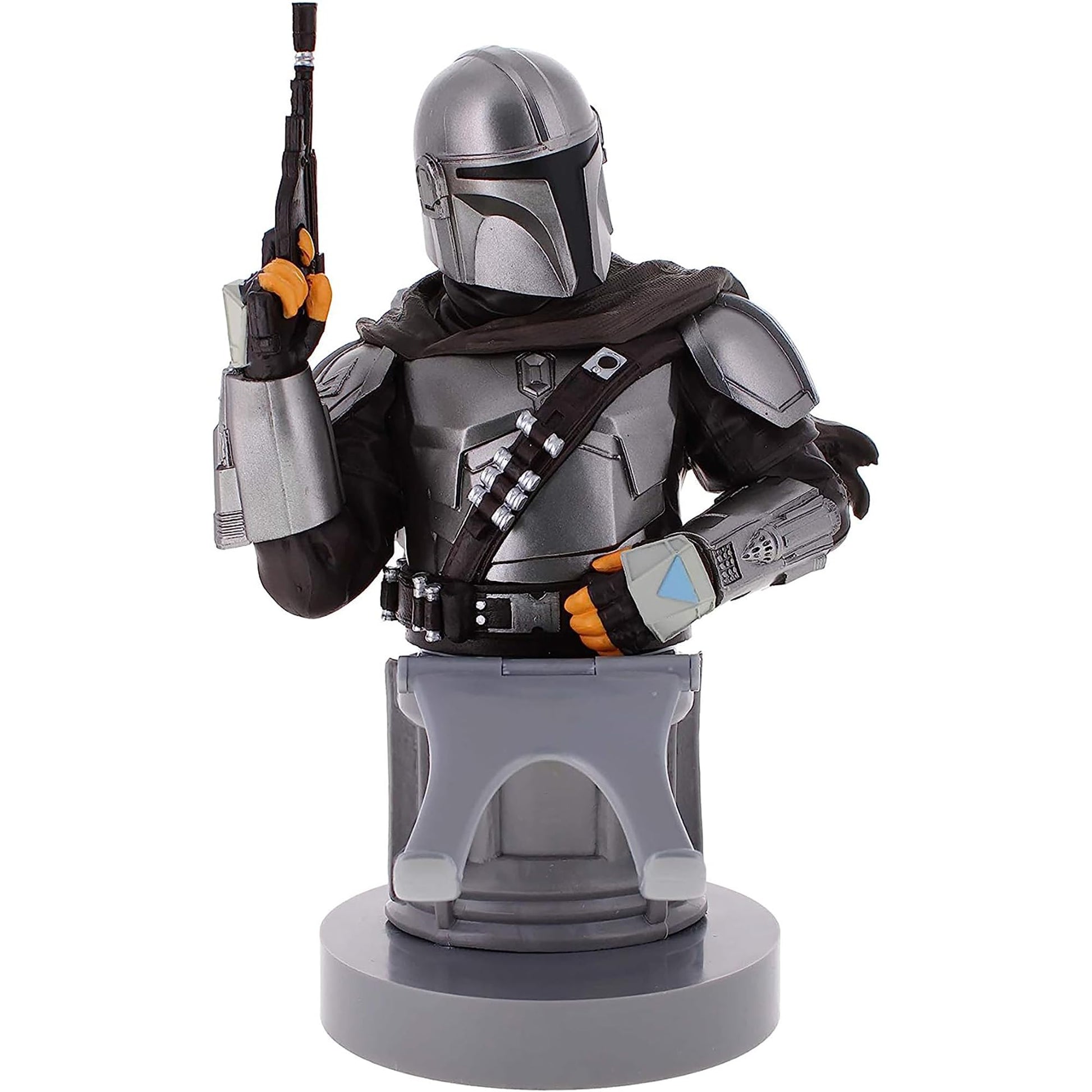 Exquisite Gaming Star Wars Mandalorian Cable Guys Phone Stand and Gaming Controller Holder, Licensed Figure