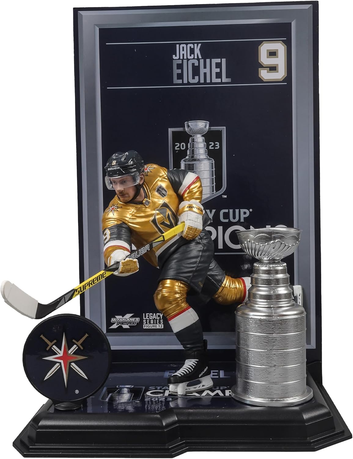 McFarlane Toys - Jack Eichel w/Stanley Cup (Vegas Golden Knights) NHL 7in Posed Figure McFarlane's SportsPicks