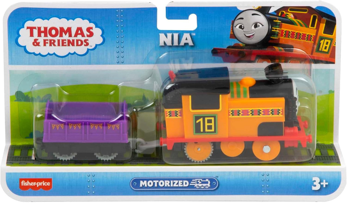 Thomas & Friends Motorized Toy Train Nia Battery-Powered Engine with Cargo for Pretend Play Preschool Kids Ages 3+ Years​