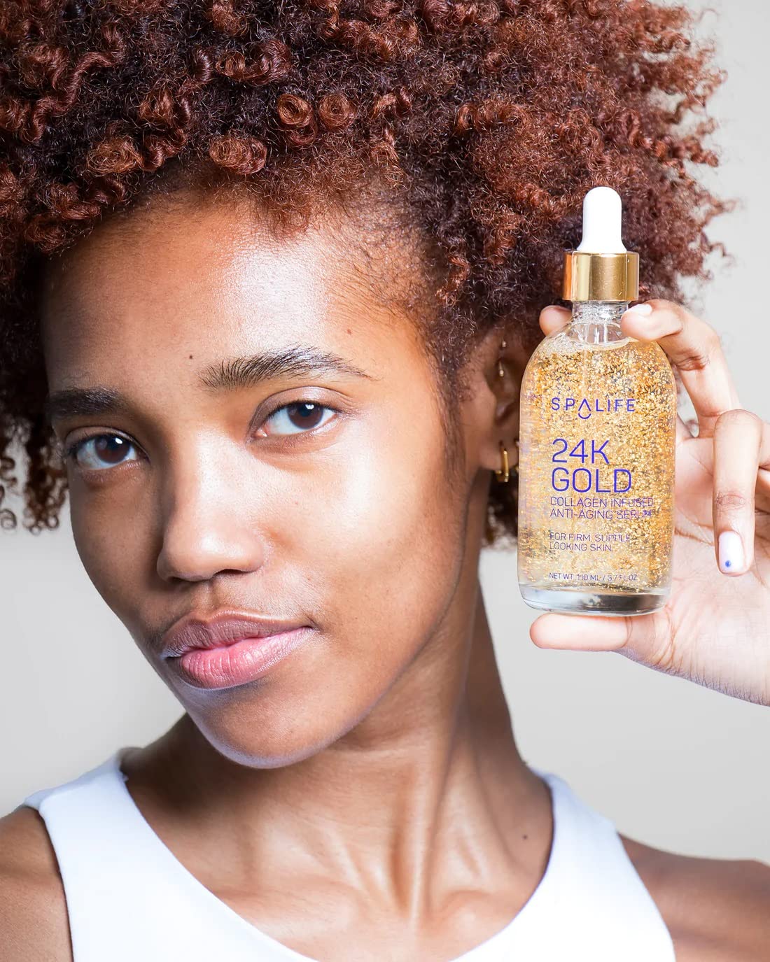 SpaLife Nourishing Anti-Aging 24k Gold & Collagen Serum, 3.7 oz.