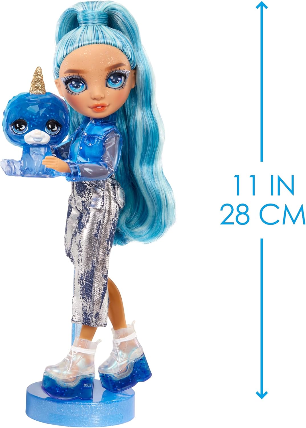 Rainbow High Skyler with Slime Kit & Pet, 11” Doll, Blue Fashions for Home