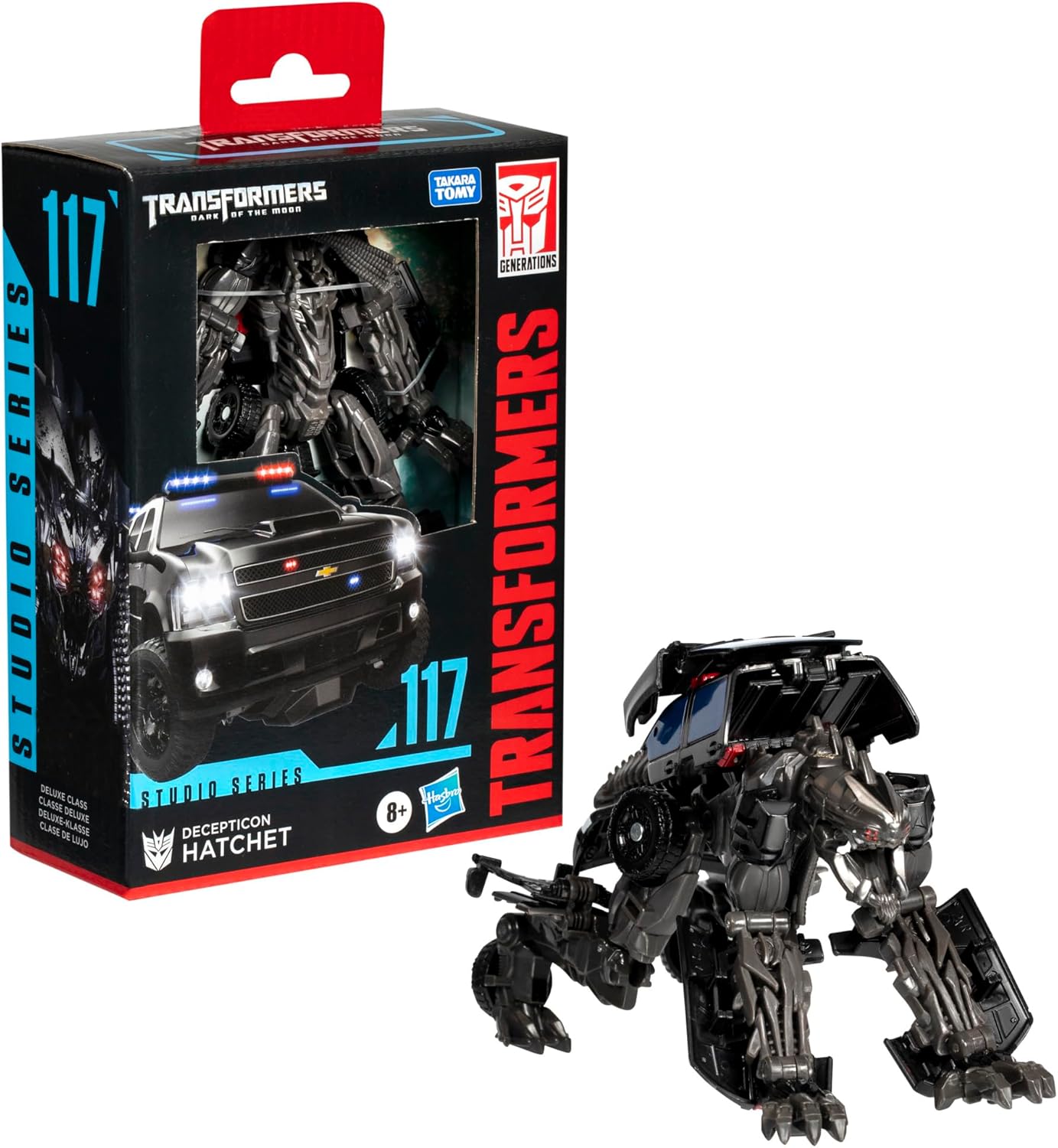 Transformers Toys Studio Series Deluxe Class Dark of The Moon 94 Decepticon Hatchet 4.5-inch Converting Action Figure, 8+