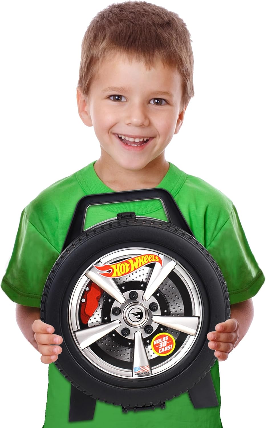 Hot Wheels 30-Car Storage Case – Organizer with Handle for 1:64 Die-Cast Cars, Portable Travel Carrying Case for Kids, Boys, and Collectors – Durable Toy Vehicle Holder