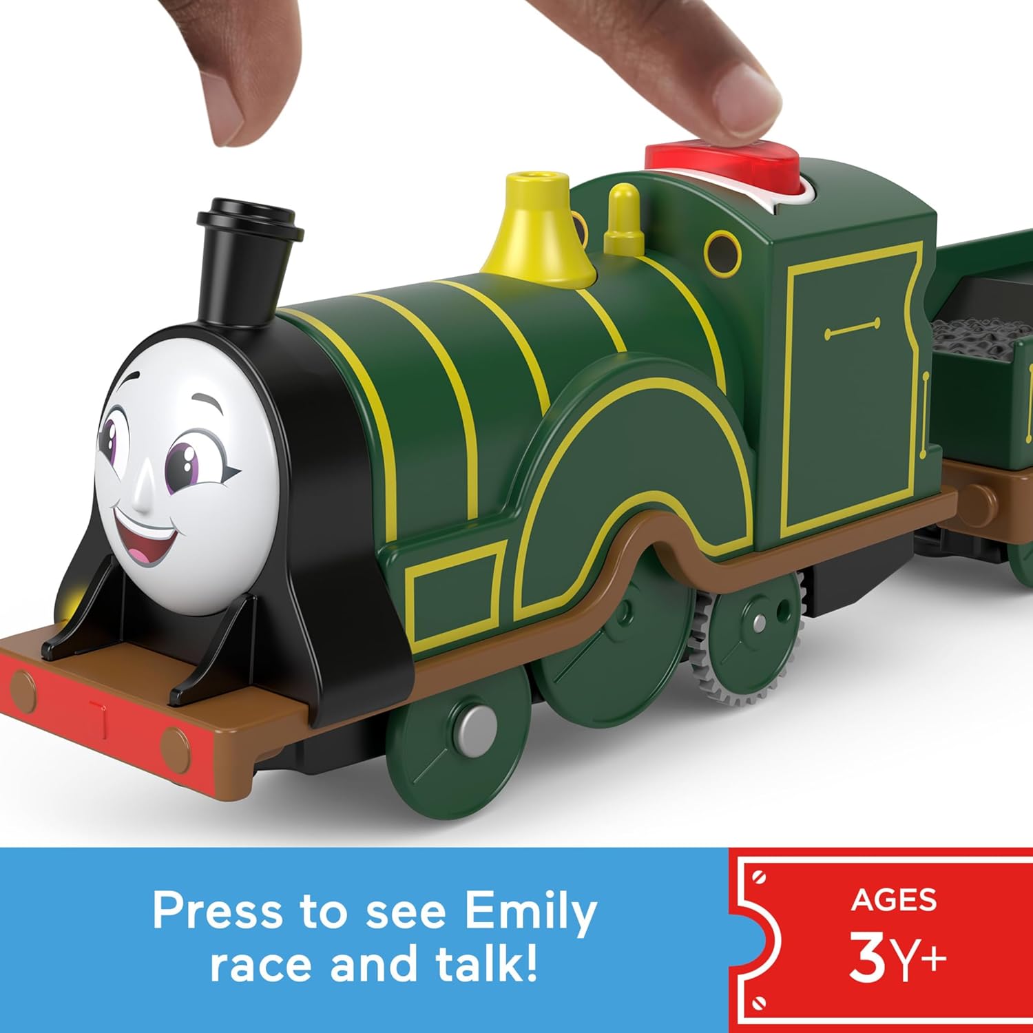 Thomas & Friends Motorized Toy Train Talking Emily Battery-Powered Engine with Phrases & Sounds for Kids Ages 3+ Years