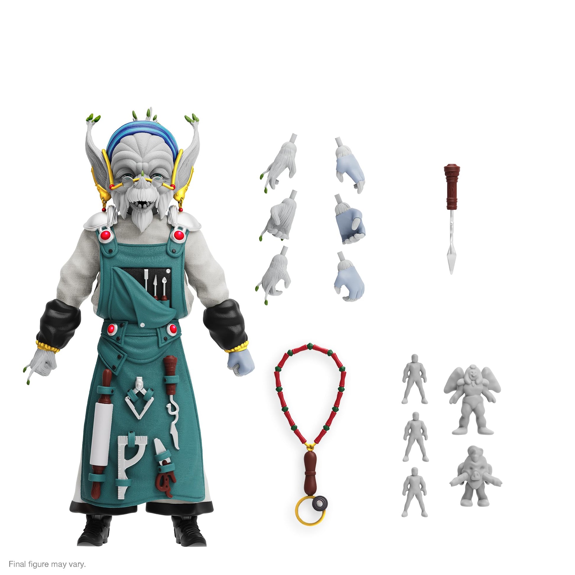 Super7 ULTIMATES! Mighty Morphin Power Rangers Lord Zedd (Imperial Gold Glow) - 7" Power Rangers Action Figure with Accessories