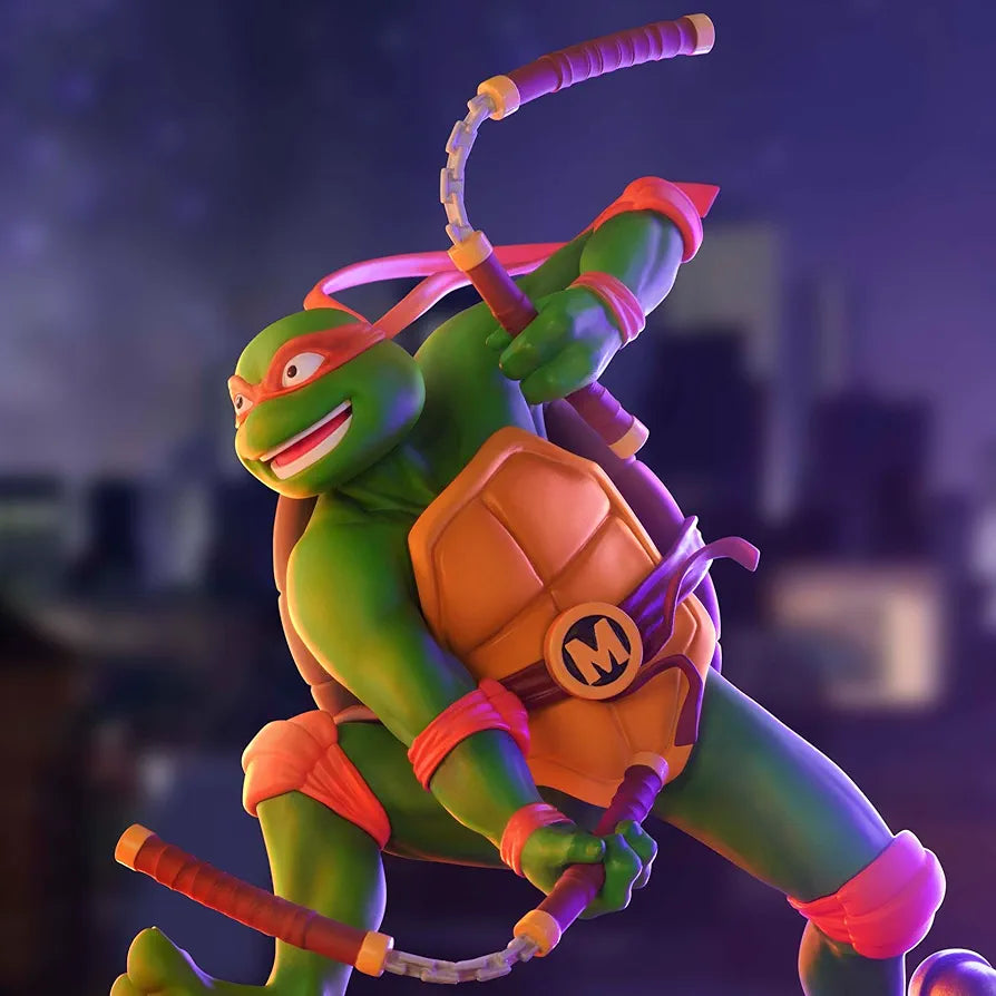 Teenage Mutant Ninja Turtles Michelangelo 7.7" Tall SFC Collectible PVC Figure Statue Cartoon Figurine Home Room Office Décor Gift