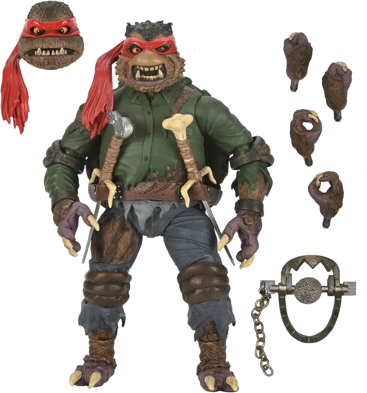 NECA Universal Monsters/Teenage Mutant Ninja Turtles Raphael as The Wolfman 7" Scale Action Figure Fashions for Home