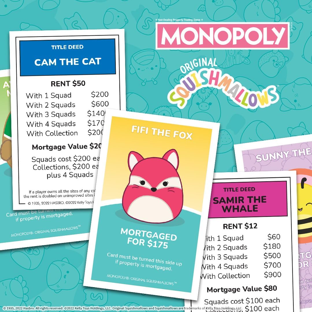 MONOPOLY: Original Squishmallows Collector's Edition Fashions for Home