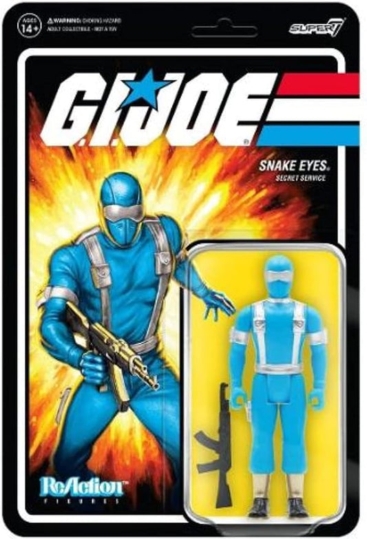 Super 7 Joe Reaction Figures Wave 2 - Snake Eyes - Secret Service - India Pale Blue