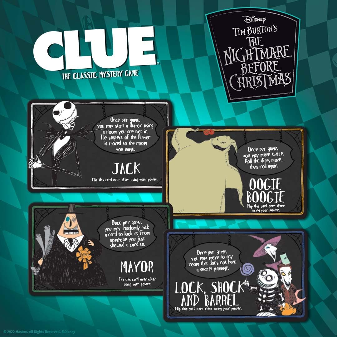 Clue Disney Tim Burton’s The Nightmare before Christmas Board Game Fashions for Home