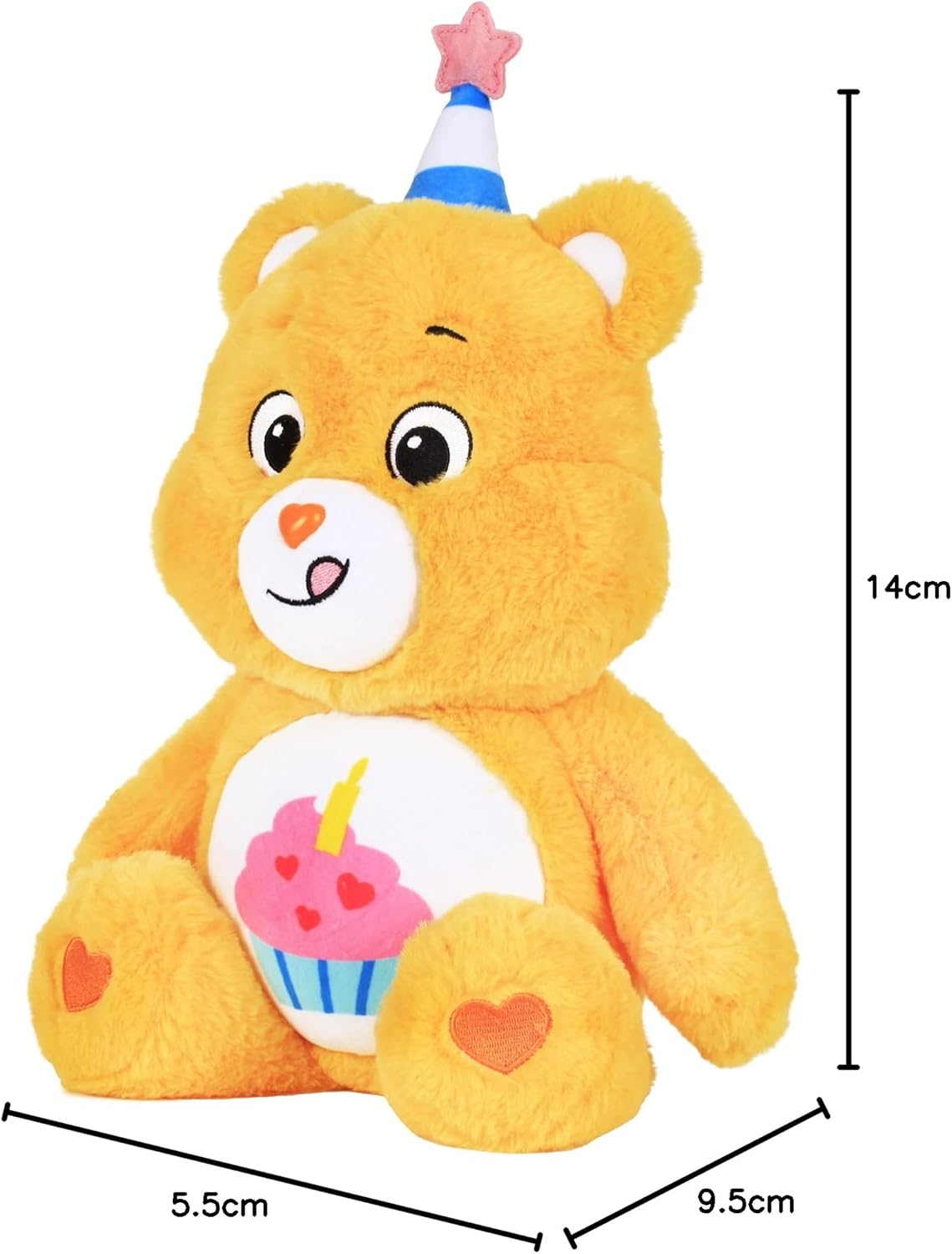 Care Bears 22438 Interactive Singing Birthday Bear, Cute Musical Toy with Lights, Cuddly Toys for Children, Plush Soft Toys for Girls and Boys, Cute Teddies for Kids, 4 Years +