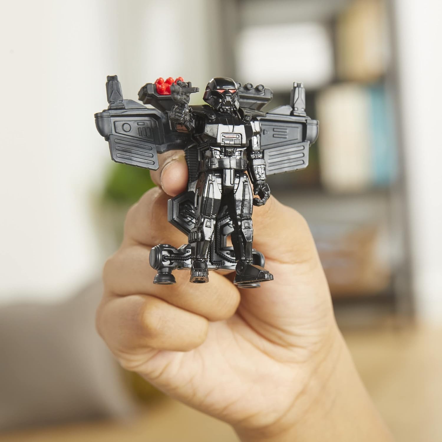 STAR WARS Mission Fleet Gear Class Dark Trooper Attack from Above, 2.5-Inch-Scale Figure and Vehicle, Toys for Kids Ages 4 and Up