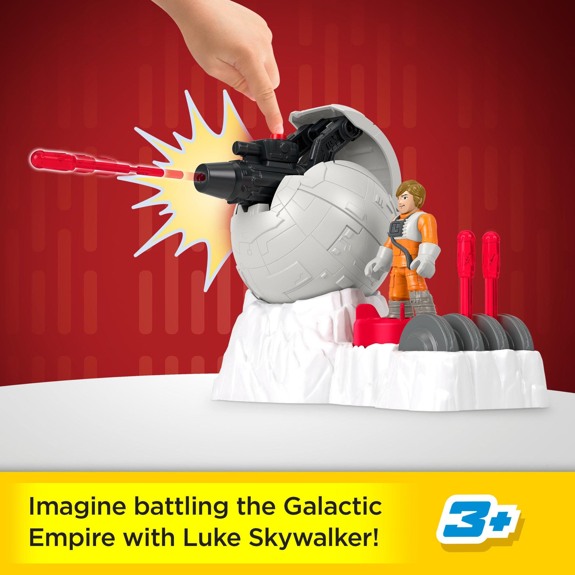 Fisher-Price Imaginext Star Wars Toys Rebel Base Cannon Launcher with Luke Skywalker Fashions for Home