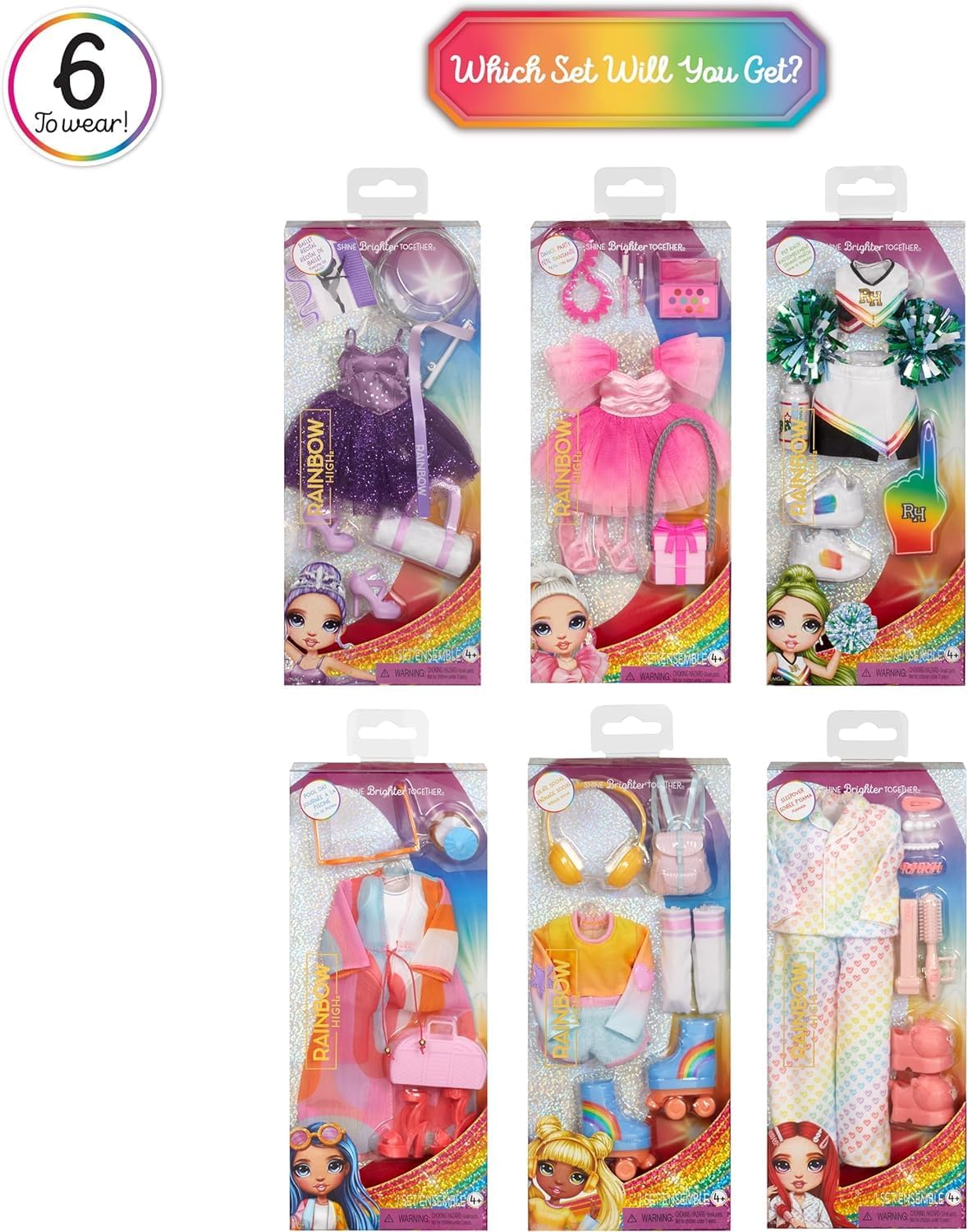 Rainbow High Fashion Pack, Assorted Pack Includes 1 Random Outfit w/Shoes, Jewelry and Play Accessories. Which Outfit Will You Get? Mix & Match to Create Tons of Fun Looks. Kids Toy Gift Ages 4-12