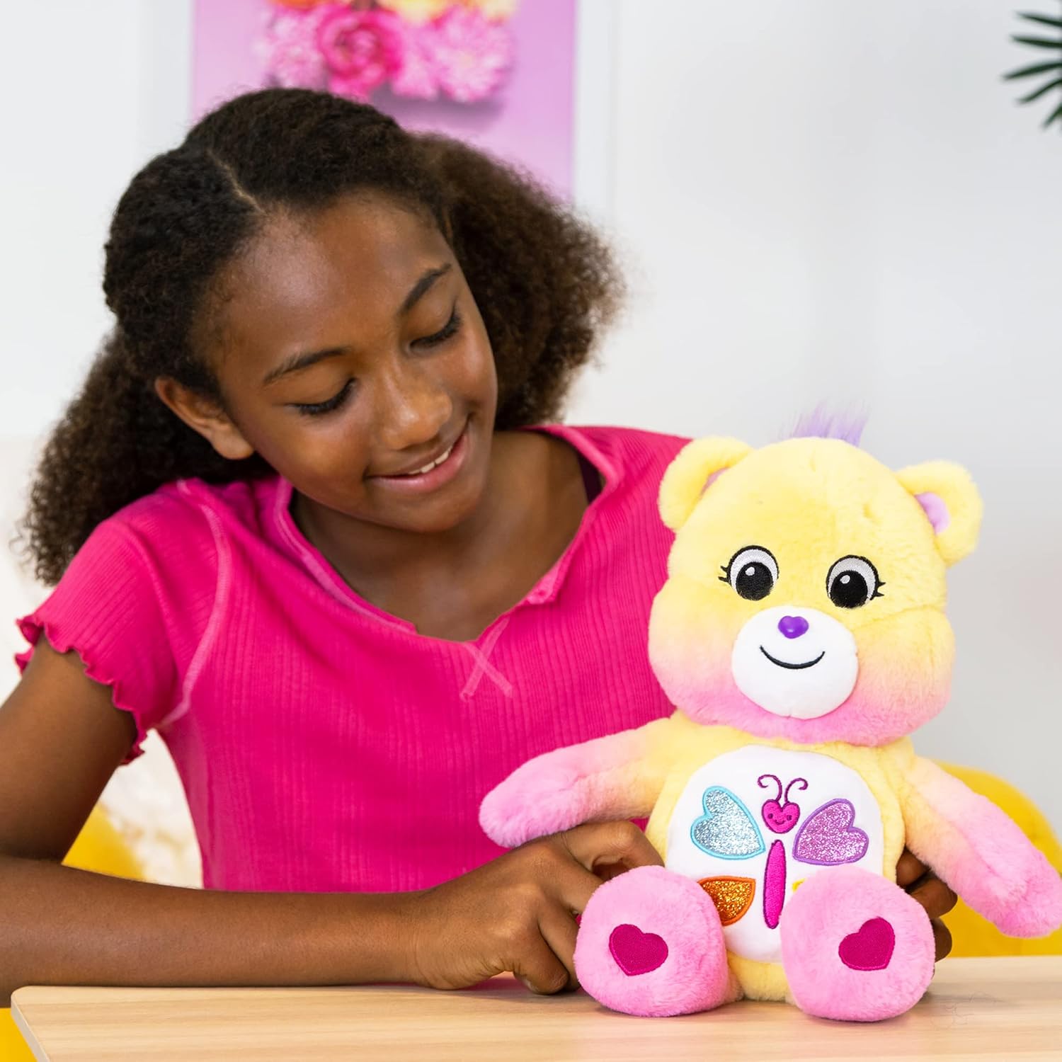 Basic Fun Care Bears | Calming Heart Bear (scented) 35cm Medium Plush | Collectable Cute Toy, Cuddly Toys for Children, Soft Toys for Girls Boys, Cute Teddies Suitable for Girls Boys Ages 4 22336