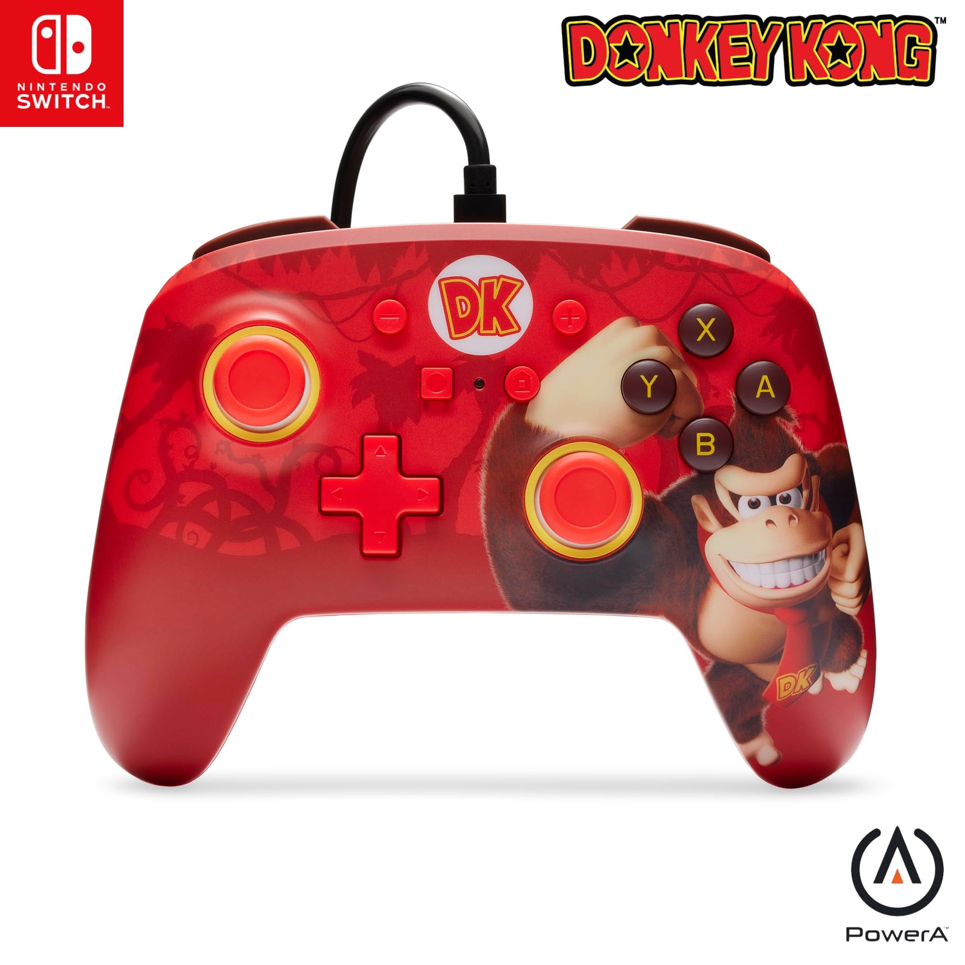 PowerA Enhanced Wired Controller for Nintendo Switch - Woo-hoo! Mario, Gamepad, game controller, wired controller, officially licensed