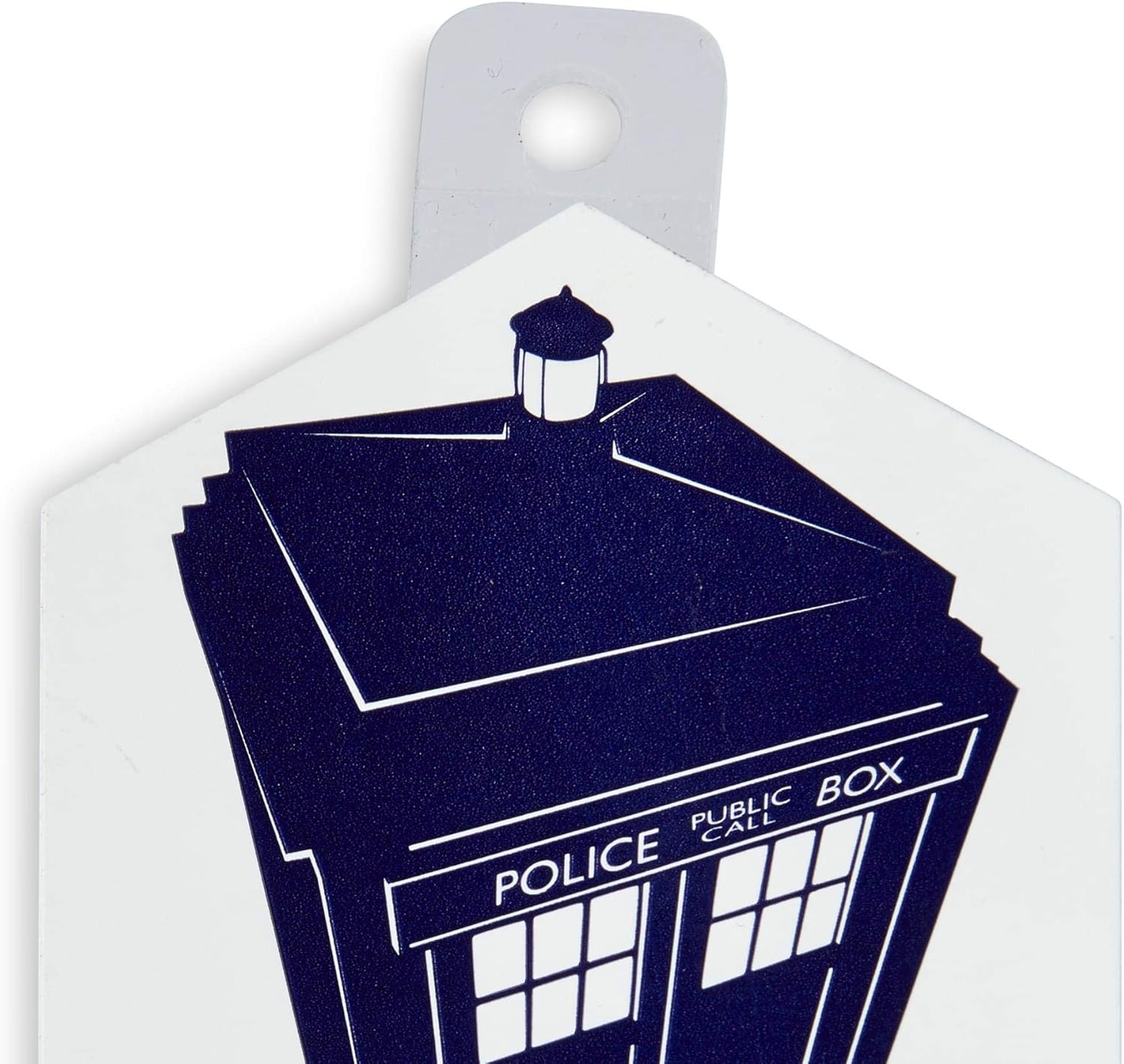 Doctor Who Sticker: Bigger On The Inside - 4-Inch TARDIS White Vinyl Sticker - Graphic Print Decals - Accessories For Car, Wall, Bumper, Laptop, Window - Classic DW Decal Stickers - Great Gift Idea