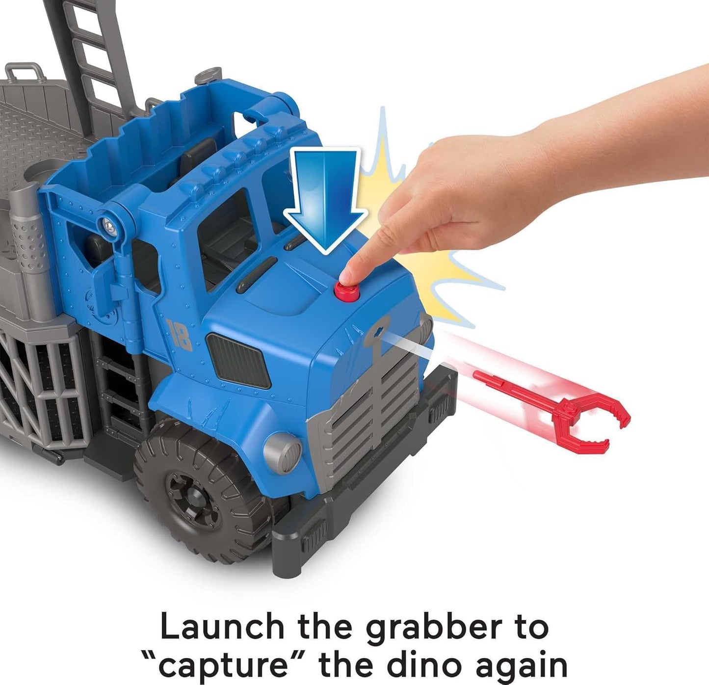 Fisher-Price Imaginext Jurassic World Dominion Toy, Break Out Dino Hauler Vehicle & T. rex Dinosaur for Preschool Kids Ages 3+ Years