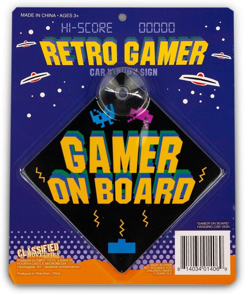 Toynk Car Window Sign | Gamer on Board Car Wind Sign | Xbox Gamers | Official Decorative Collectible | Car Accessories for Man