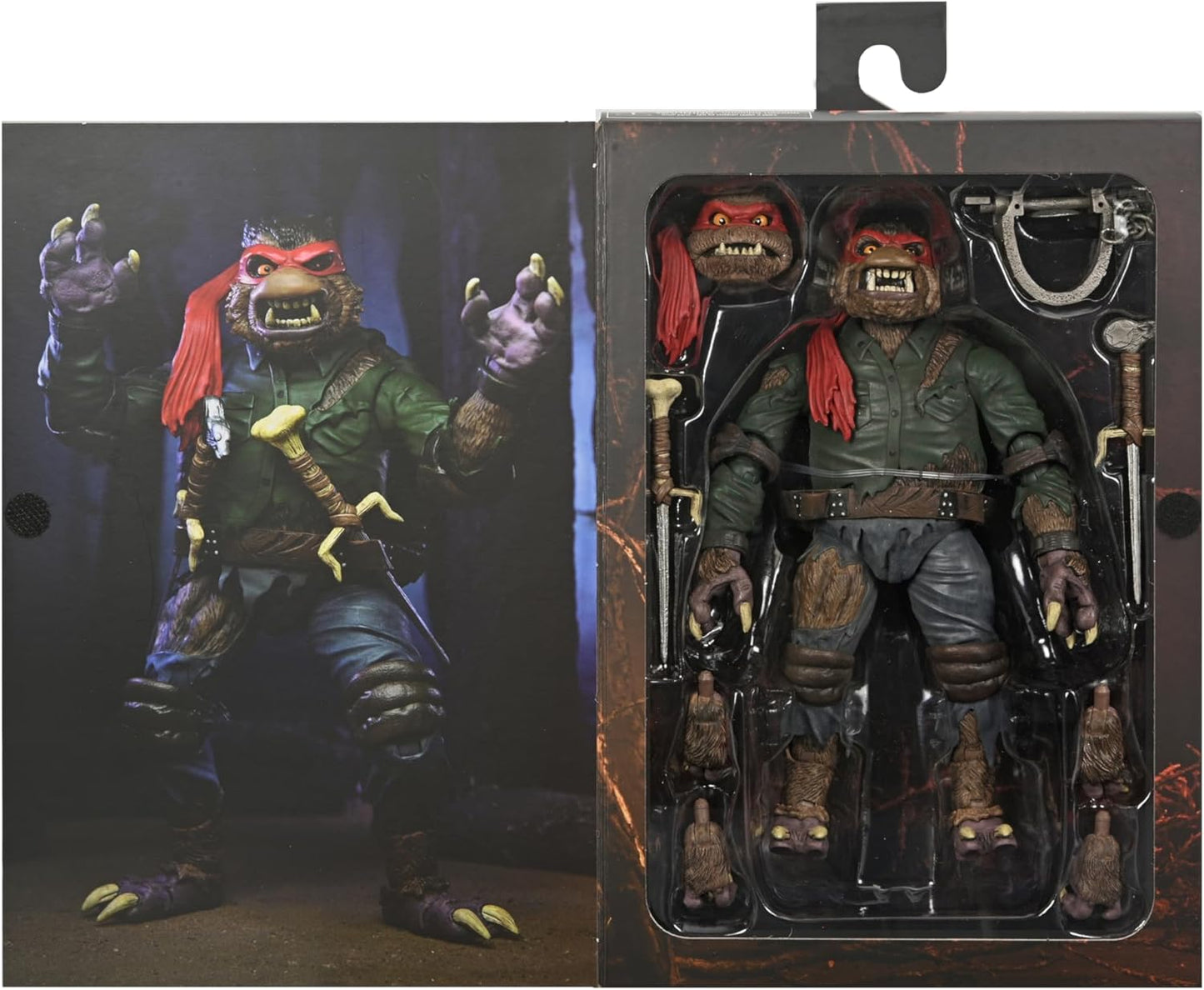 NECA Universal Monsters/Teenage Mutant Ninja Turtles Raphael as The Wolfman 7" Scale Action Figure Fashions for Home