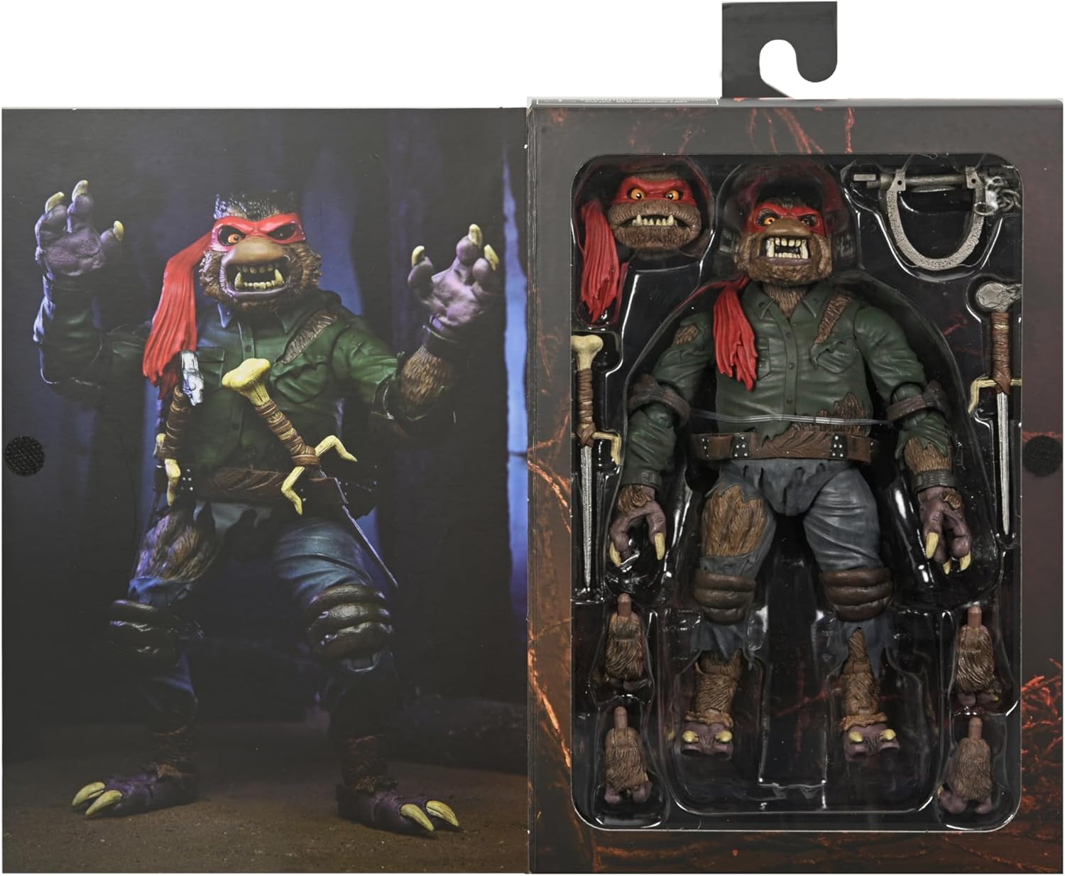 NECA Universal Monsters/Teenage Mutant Ninja Turtles Raphael as The Wolfman 7" Scale Action Figure Fashions for Home
