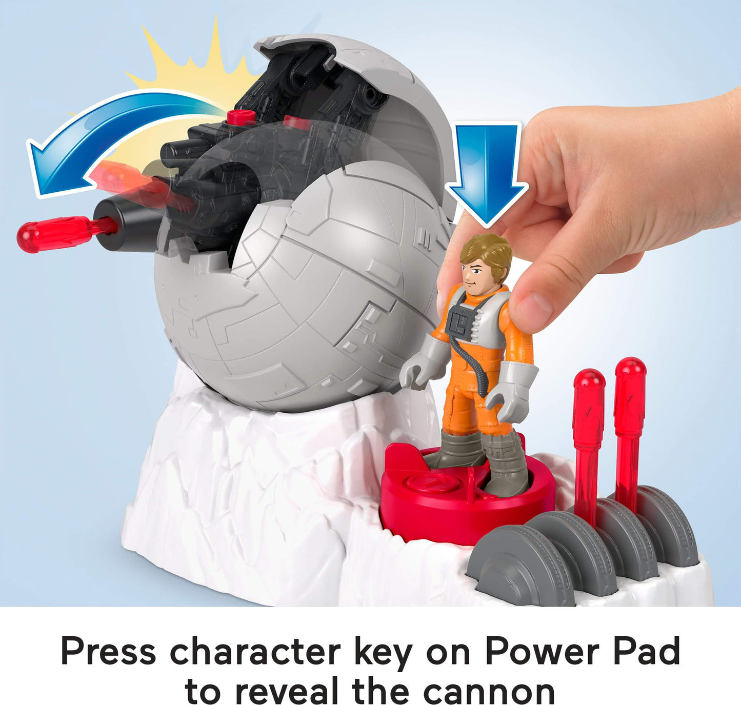Fisher-Price Imaginext Star Wars Toys Rebel Base Cannon Launcher with Luke Skywalker Fashions for Home