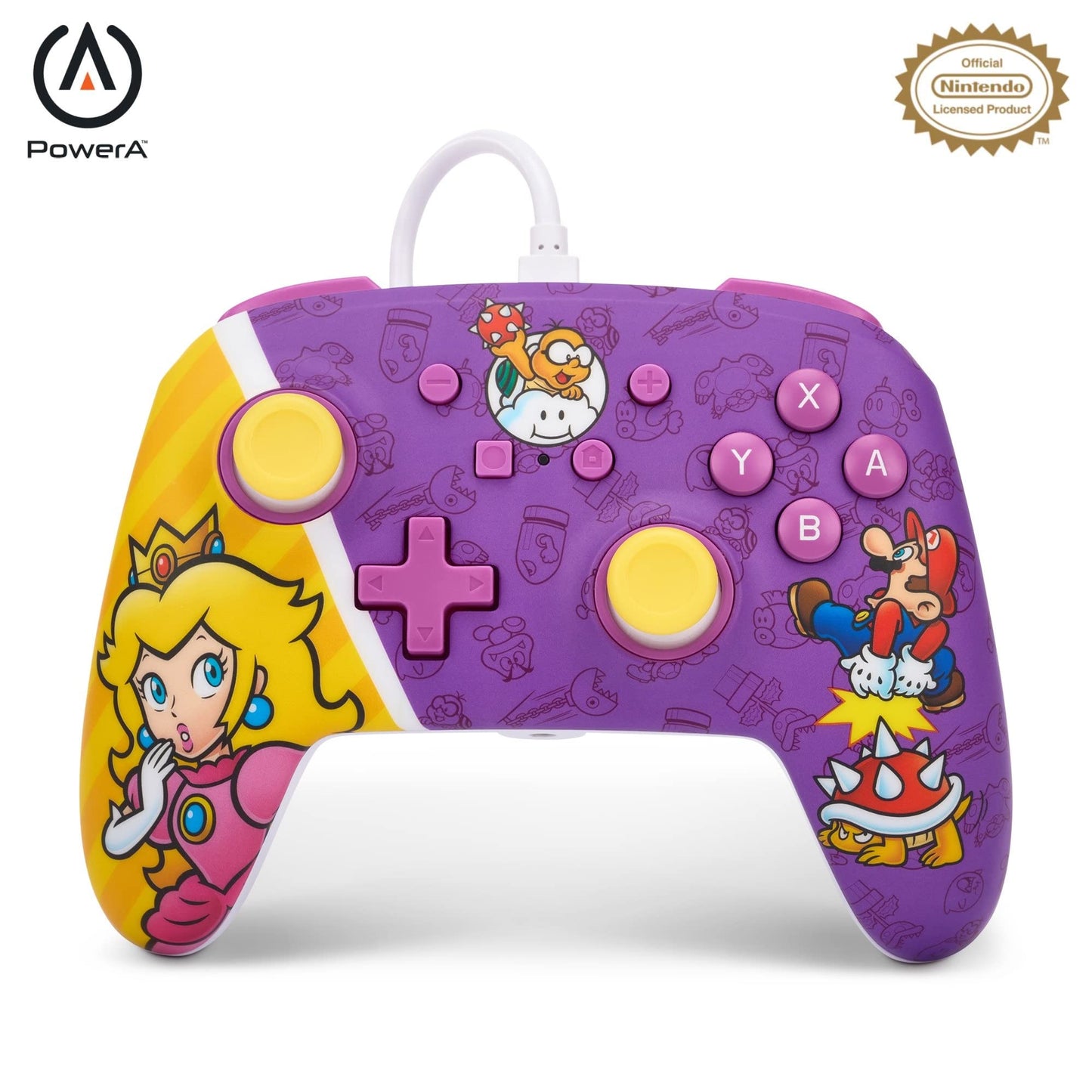 PowerA Enhanced Wired Controller for Nintendo Switch - Woo-hoo! Mario, Gamepad, game controller, wired controller, officially licensed