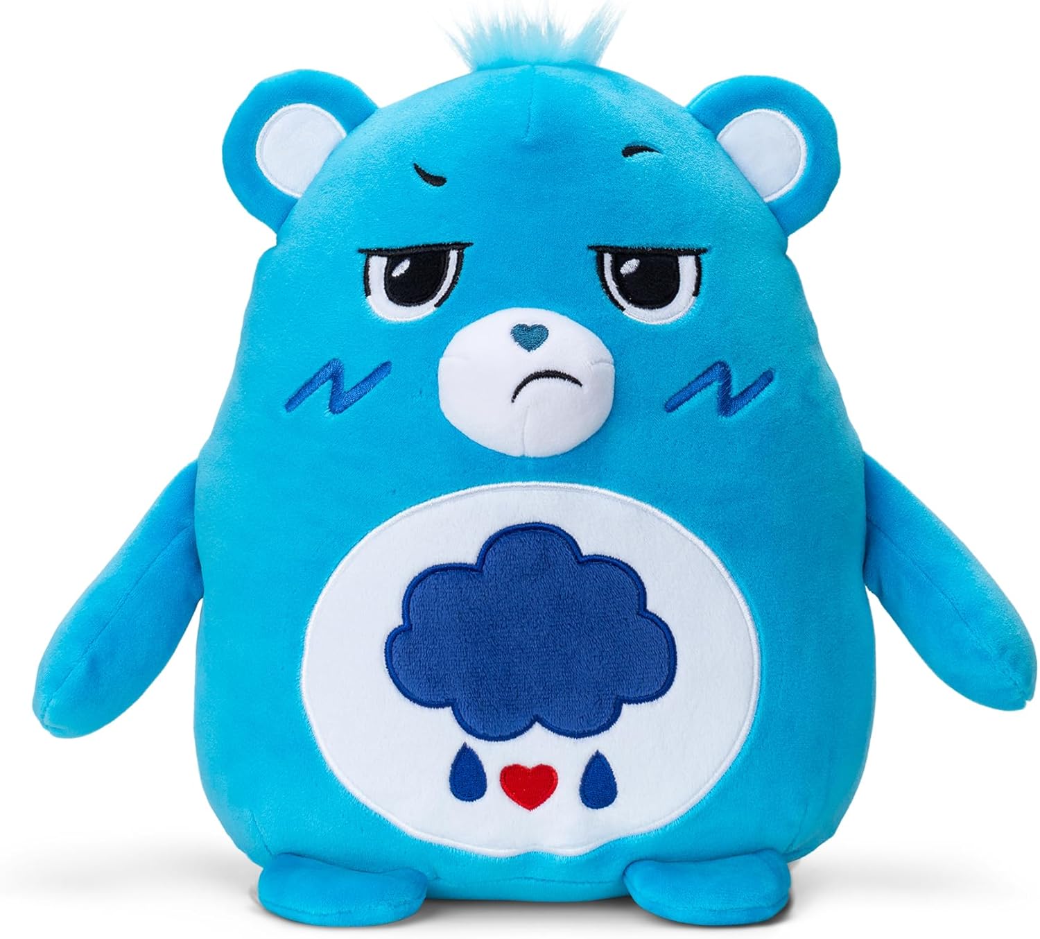 Care Bears Squishy 10" Plush Grumpy Bear - Blue, Soft Huggable Squishy Material! – Good for Girls and Boys, Employees, Collectors, Ages 4+