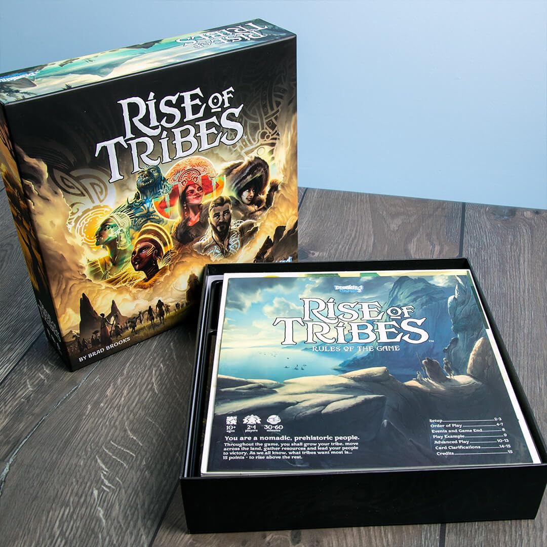 Rise of Tribes Strategy Board Game - Build, Explore, Dominate - Perfect for Family Game Nights and Board Game Enthusiasts