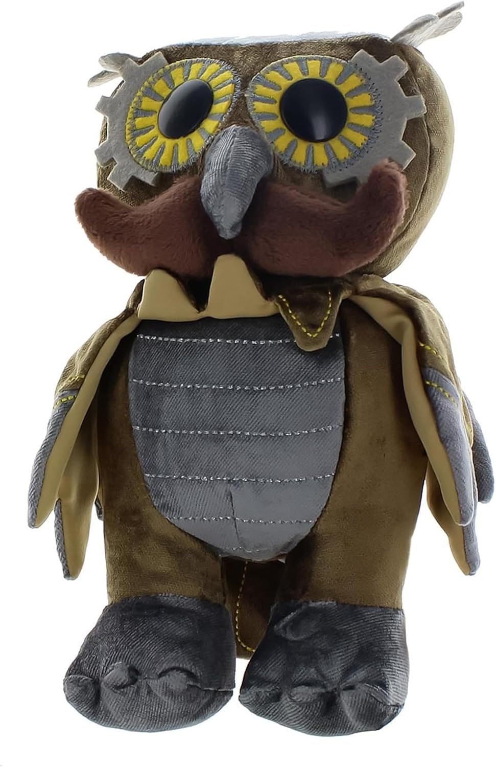 WhimWham Owl Mustache Steampunk 8-Inch Plush