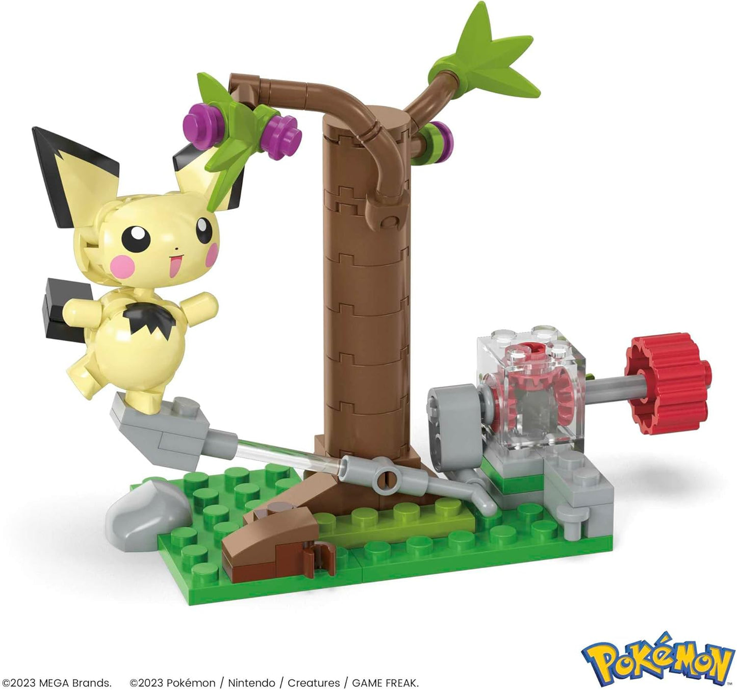 MEGA Pokémon Action Figure Building Toys Set, Pichu's Forest Forage with 84 Pieces, Motion and 1 Poseable and Buildable Character