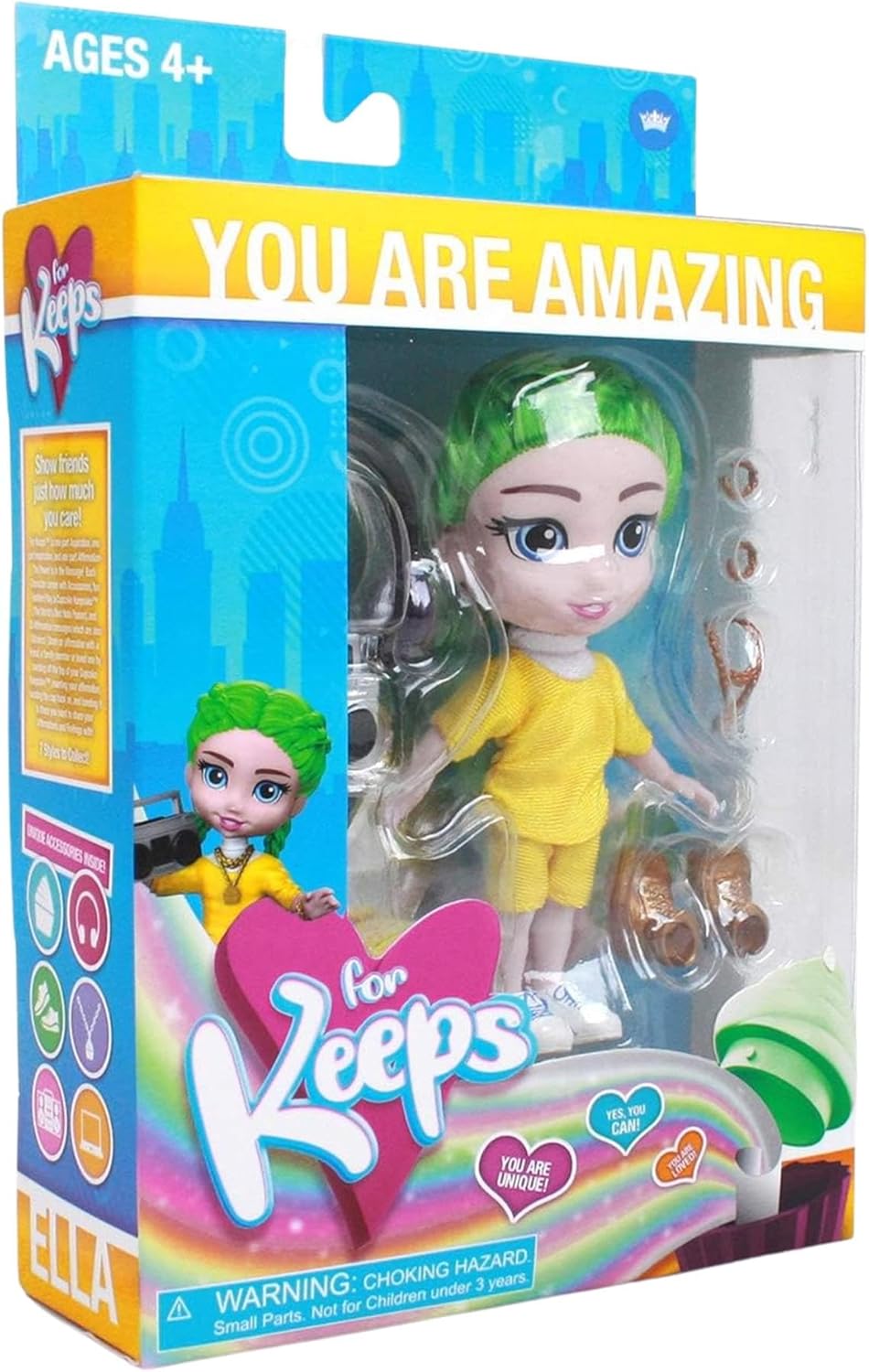 The Loyal Subjects - for Keeps - Ella Girl with Cupcake Keepsake Lime Hair 5" Fashions for Home