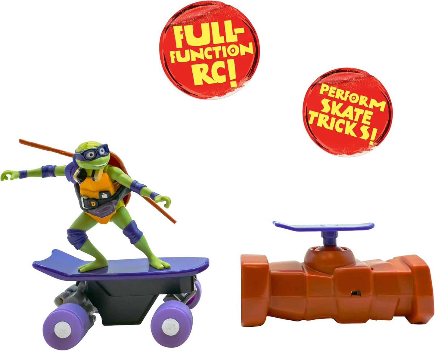 Teenage Mutant Ninja Turtles Toy, Donatello Half Pipe RC Skate Vehicle, Mutant Mayhem Remote Control TMNT Toy for Kids, Ages 3+ - Fashions for Home
