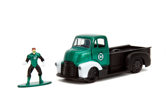Jada DC Comics 1:32 1952 Chevrolet COE Pickup Die-Cast Car & 1.65" Green Lantern Figure, Toys for Kids and Adults