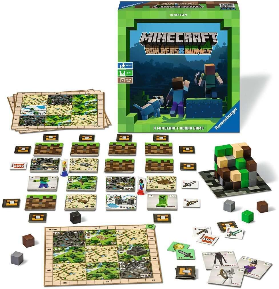 Ravensburger Minecraft: Builders & Biomes - Engaging Strategy Board Game | Ideal for 2-4 Players | Perfect for Ages 10 & Up | Authentic Minecraft Experience | Great Gift for Minecraft Enthusiasts Fashions for Home