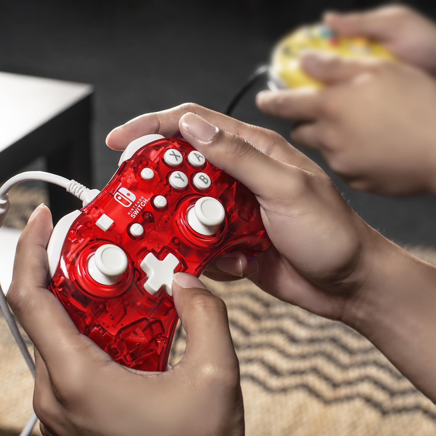 PDP Gaming Rock Candy Wired Power Nintendo Switch Pro Controller, Lite/OLED Compatible Gamepad, Stormin Cherry Red Fashions for Home