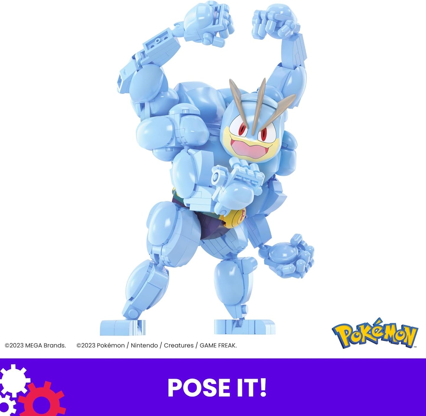 MEGA Pokémon Building Toys Set Machamp with 401 Pieces, Articulated and Poseable with Motion, 6+ Inches Tall, for Kids