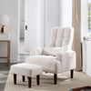 Redde Boo Brand New Modern Design Living Room Cream White Recliner Soft Cozy Sofa Chair With Ottoman
