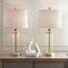 Clarity Glass Cylinder Table Lamp Set of 2