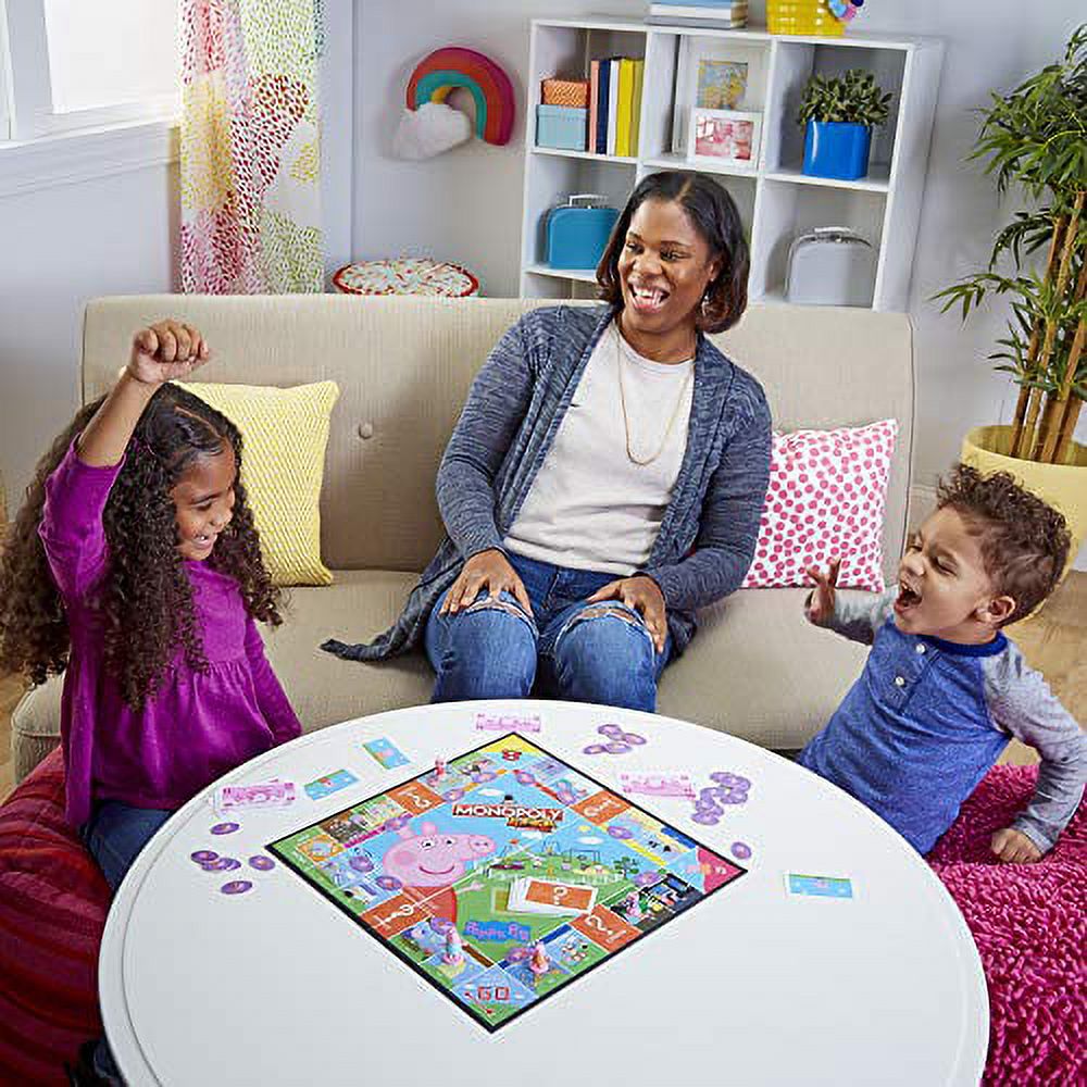 hasbro gaming monopoly junior peppa pig edition board game for 2 4 players indoor game for kids ages 5 and up exclusive