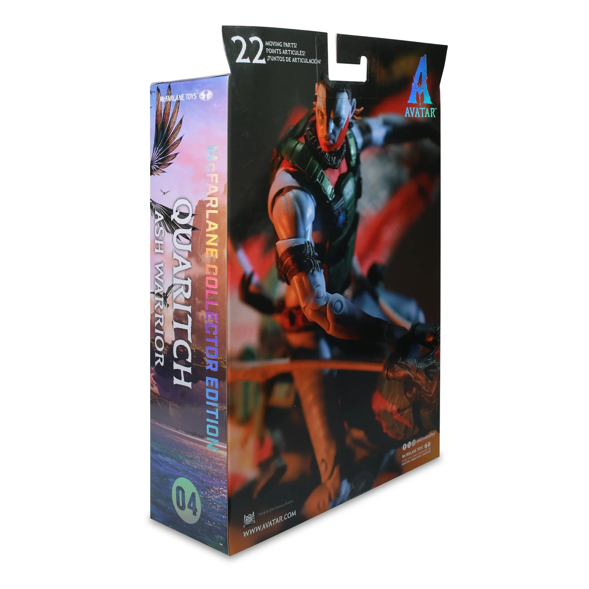 Avatar: Fire and Ash Quaritch (Ash Warrior) 7" Action Figure Collector Edition - McFarlane Toys Fashions for Home