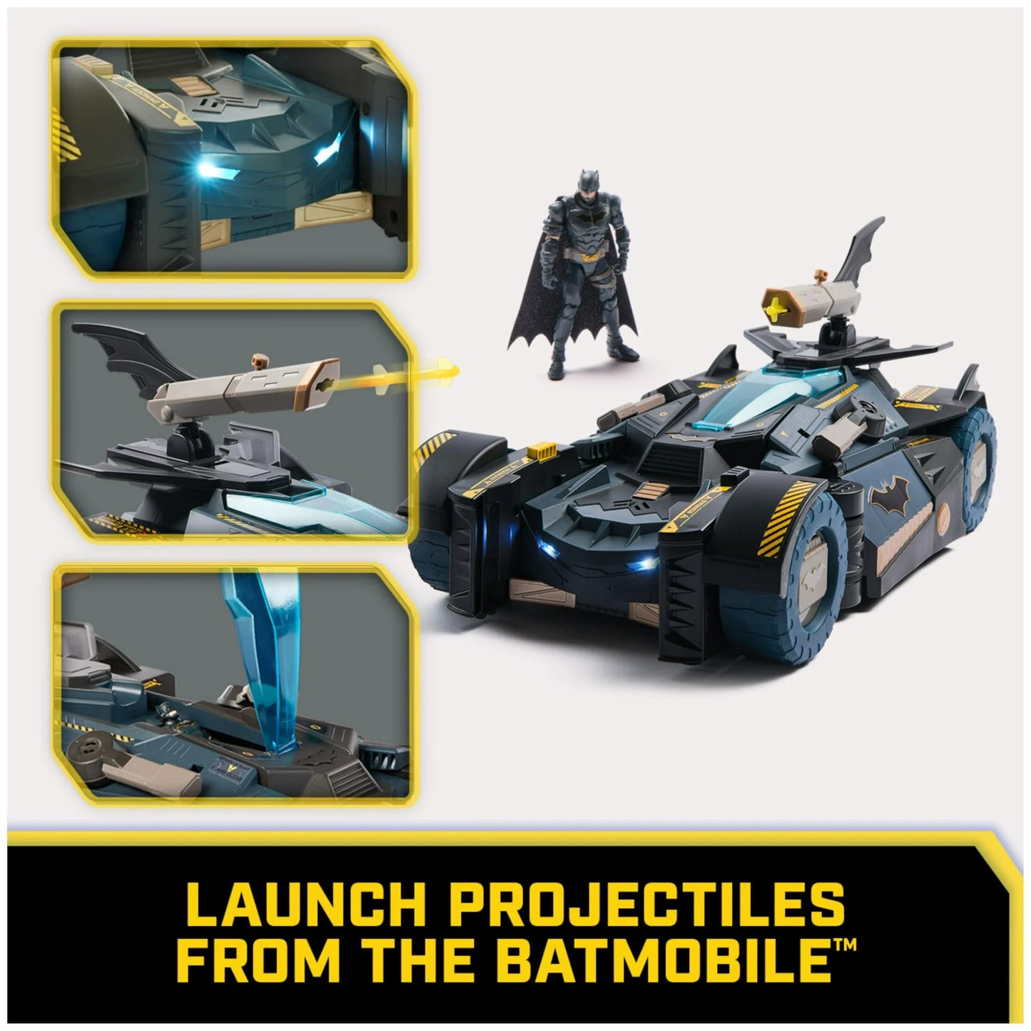 DC Comics Batman, Ultimate Transforming Batmobile Playset, 2-in-1 Playset with Exclusive Figure and Glider, Lights, Sounds, Kids Toys for Boys and Girls 4+ Fashions for Home