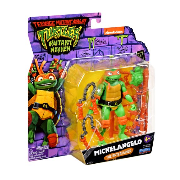 Teenage Mutant Ninja Turtles: Mutant Mayhem 4.25” Michelangelo Basic Action Figure by Playmates Toys Fashions for Home