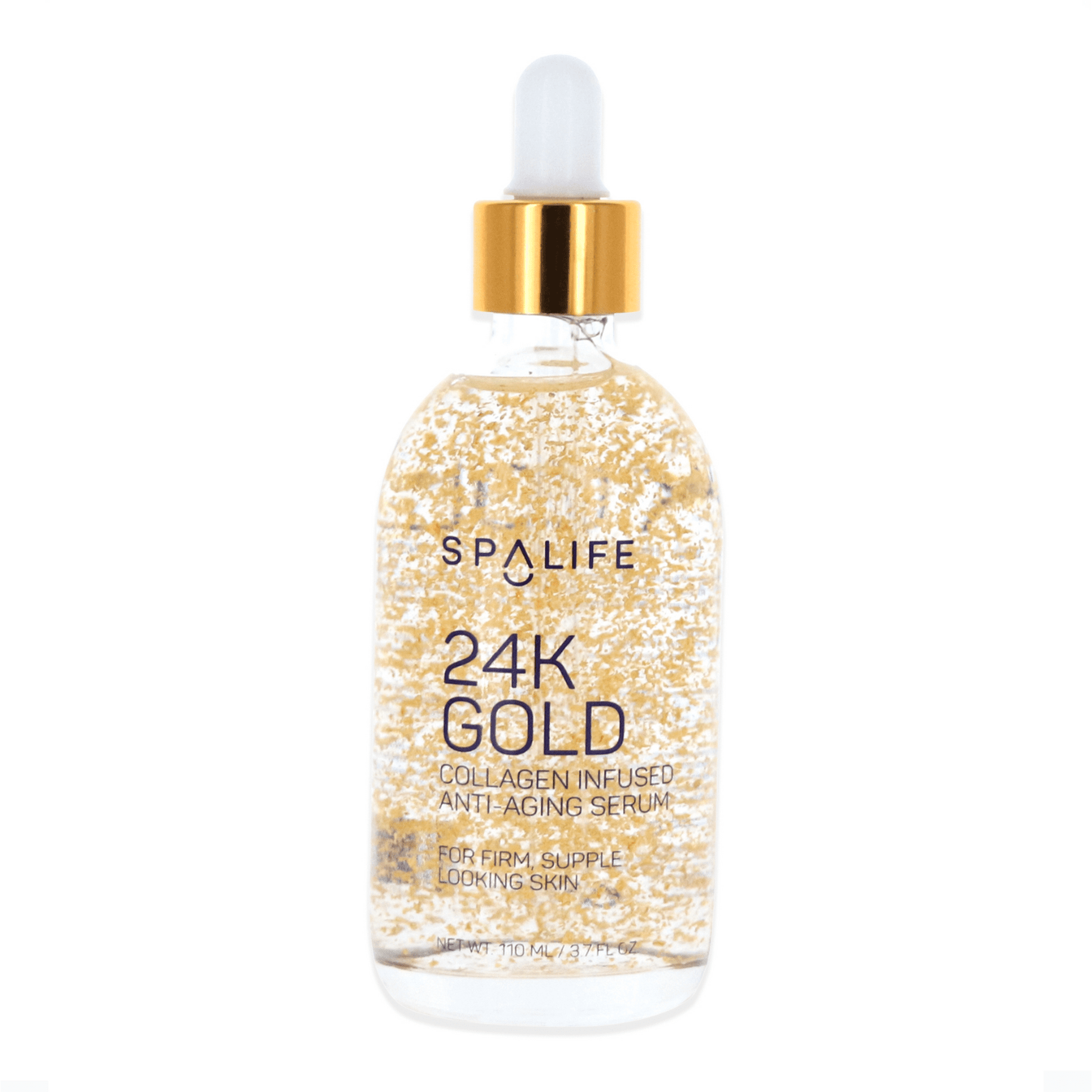 SpaLife Nourishing Anti-Aging 24k Gold & Collagen Serum, 3.7 oz.