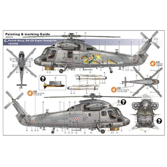 Kitty Hawk Assembled Aircraft Model Kit KH80126 SH-2G Super Seasprite /48 Scale Fashions for Home