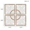 Two-tone Medallion Carved Wood 4-piece Wall Decor Set