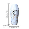 White Ceramic Vase with Gold Organic Accent Design - Elegant and Versatile Home Decor