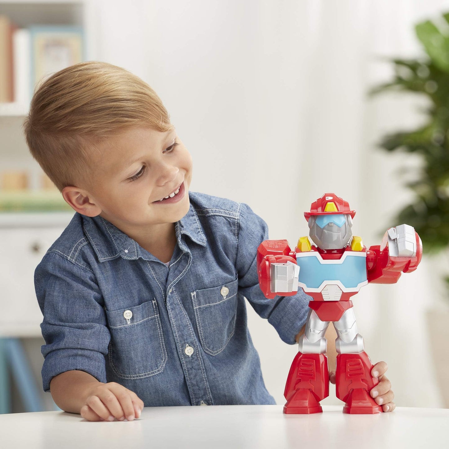 Transformers Playskool Heroes Rescue Bots Academy Mega Mighties Heatwave The Fire-Bot 10-Inch Robot Fashions for Home